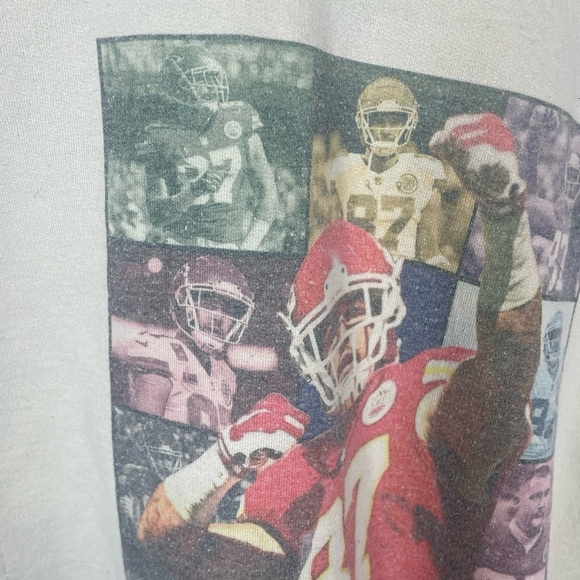 Travis Kelce Taylor Swift Eras Tour Graphic Pullover Crew Sweatshirt size M Tan - Picture 6 of 6